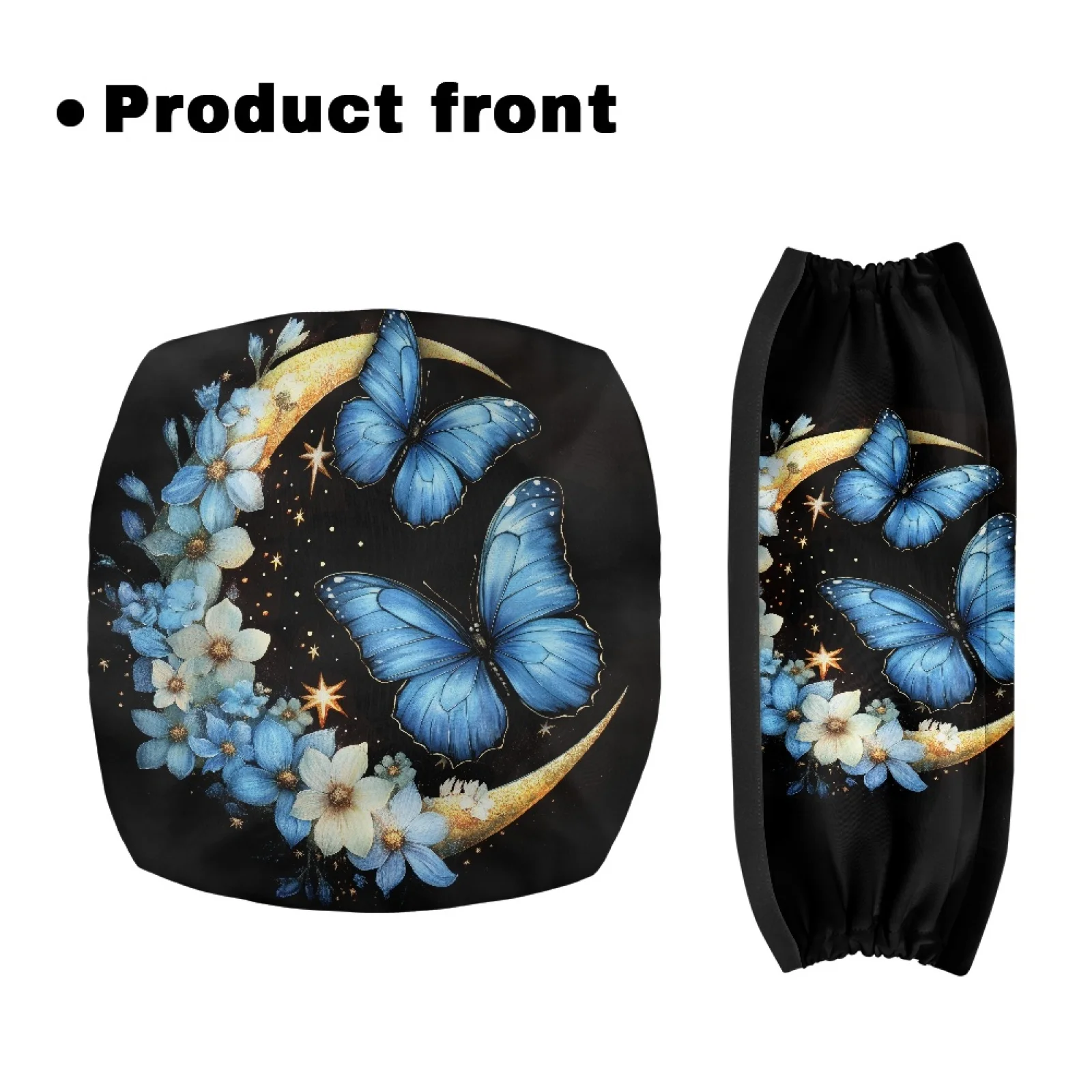 Coloranimal Butterfly 2PCS Walker Cover Polyester Fabric Walker Seat Cover Replacement for Senior Ladies