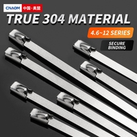 100Pcs/Bag Self-Locking Stainless Steel Cable Ties Heavy Duty Heat Proof Reusable Metal Zip Ties Suitable for cable management