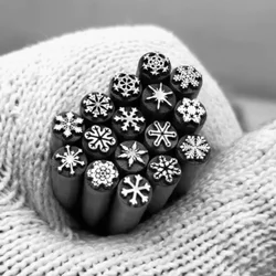 6mm Snow Flower Design Metal Stamping Punch Jewelry Making Tool Bracelet Tag DIY Craft Carving Logo Silver Leather Punching