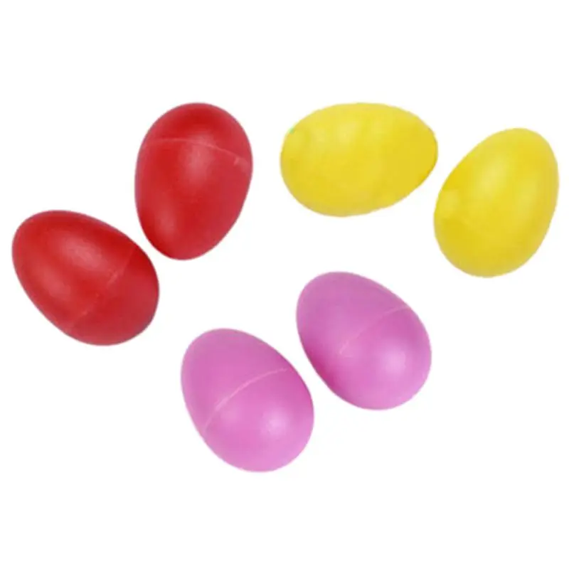 10 pezzi di plastica a percussione strumento musicale giocattoli Egg Maracas shaker