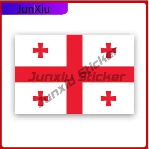 Vintage Georgian Flag Sticker Decal Creative Uv Protected Georgia Geo Ge Wild Sticker Anti Scratch Weather Resistant