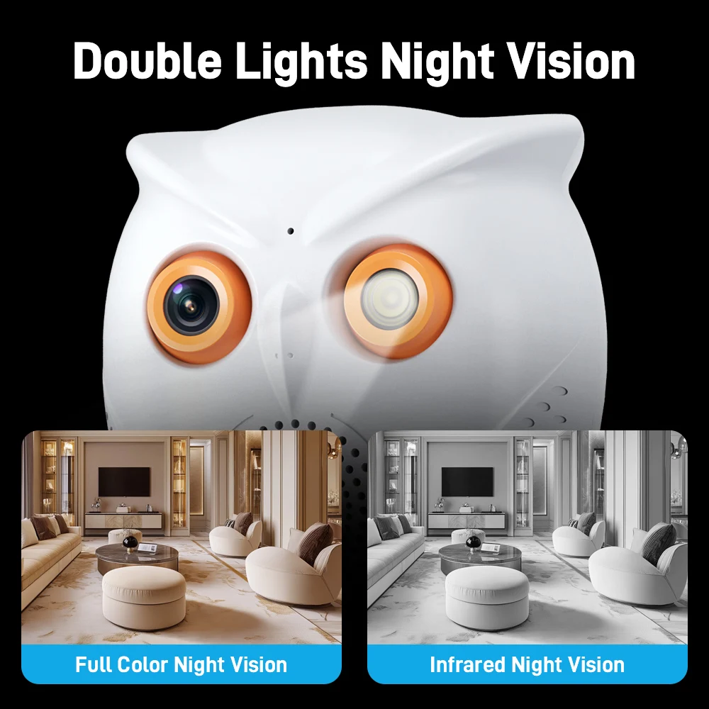 ICSee 5MP HD WIFI กล้องลําโพงป้องกันความปลอดภัยไร้สายสี Night Vision กล้องเฝ้าระวังในร่ม IP Cam