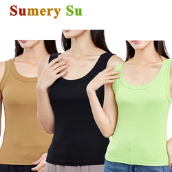 Sexy Tank Tops Women Colorful Running Sports Soft Solid Modal Screw Thread High Elasticity Slim Vest Girls 9 Colors