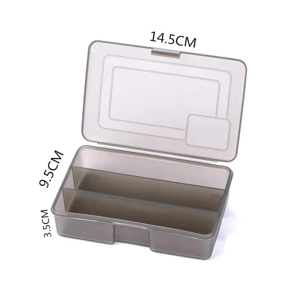

2pcs Transparent Plastic 3-Compartment Fishing Tool Storage Holder For Hooks Baits Floats Plastic Tackle Storage Box