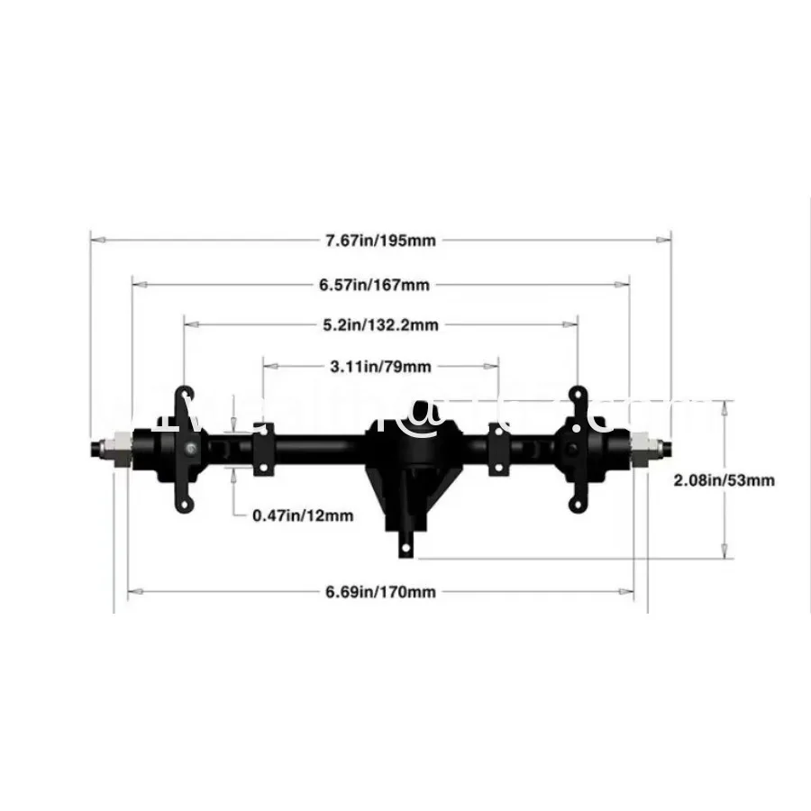 1/10 accessories RC4WD D90 II metal front and rear axle assembly, no differential