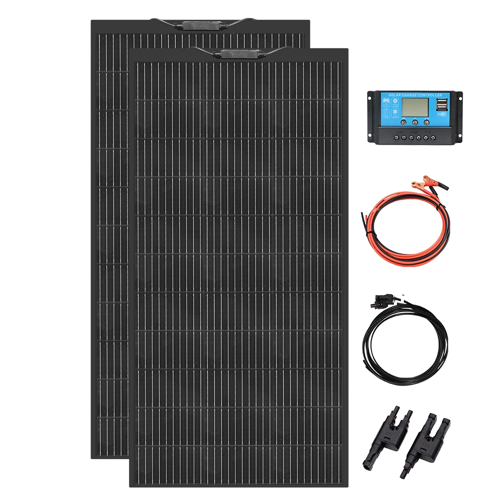 Flexibles Solarpanel 220 W – Monokristallin, IP67 Produktbild-Vorschau 3