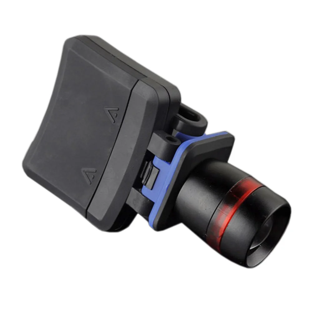 A11I XPE LED 120 Lumen 3 Modes Waterproof Zoomable Clip - On Cap Hat Light Flashlight Head Light Lamp Black