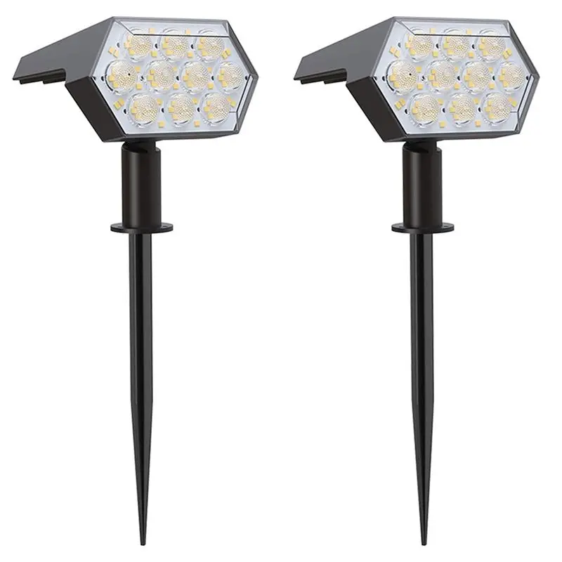 

A01F-2X Solar Spot Lights 92 LED Outdoor Garden Landscape Pathway Wall Lights Waterproof
