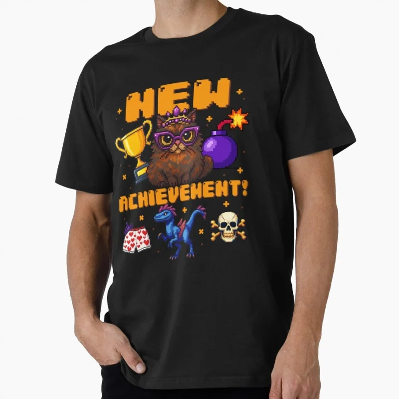 

New Achievement Sic-Fi Dungeon Crawler Carl Gift T-Shirt for Book lover Funny Cartoon Graphic Tee Y2K clothes All size tops