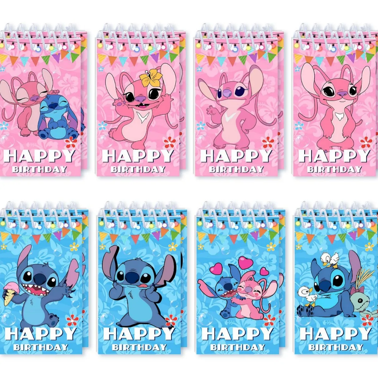 10pcs new Disney Cartoon Stitch Notepad Children\'s Weekly Planner Mini Learning Supplies Portable Notebook Christmas Gift