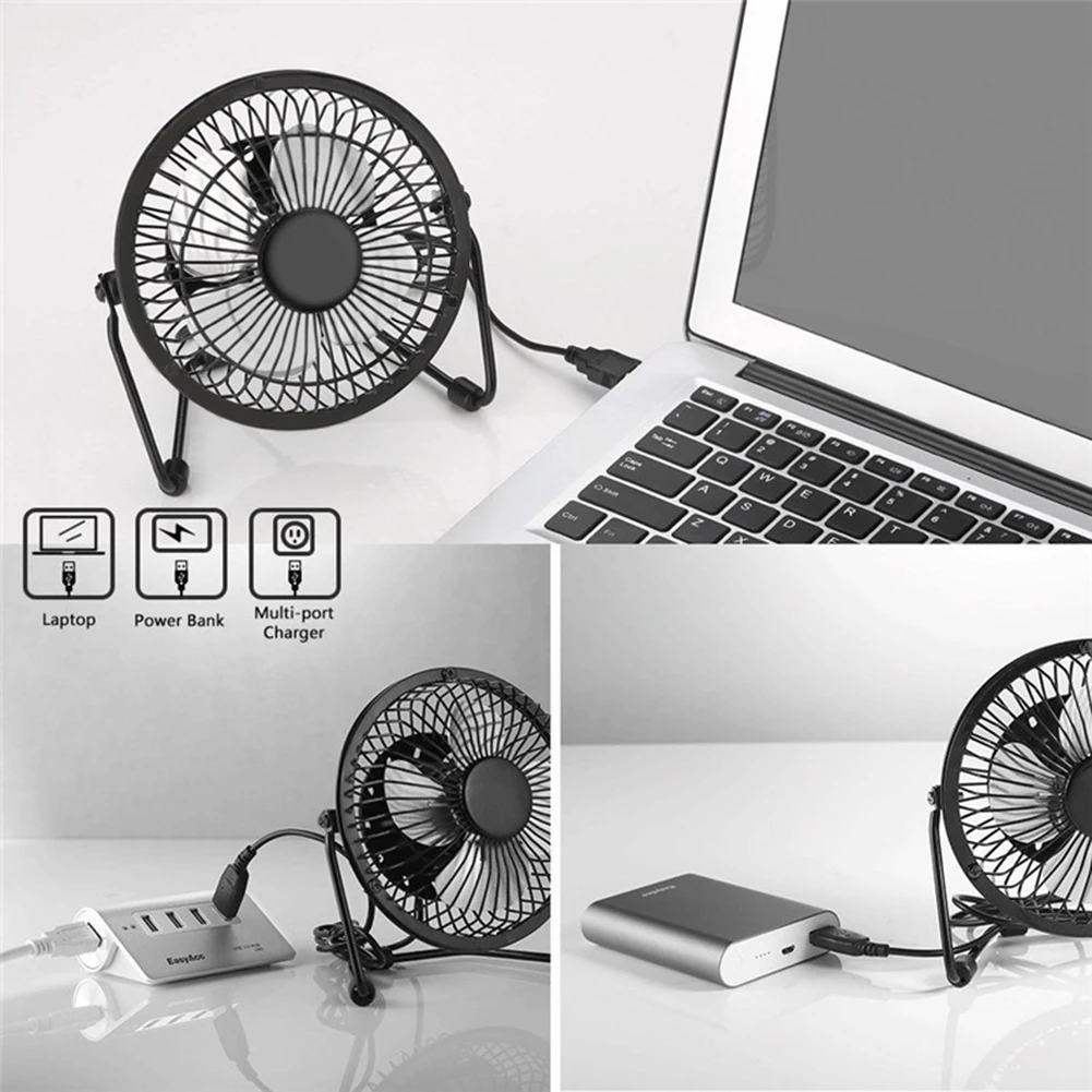 Mini Ventilador Pessoal Portátil, Calmo, Pequeno, Silencioso, USB, Arrefecimento a Ar, Elétrico, Ventilador para Casa, Escritório, Quarto, Viagem, Camping