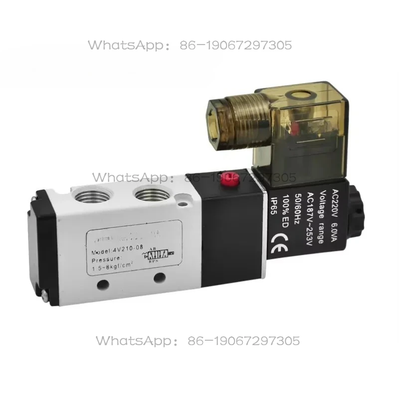 Applicable To 4V210-08 AC220V 110V DC24VTwo Position Five Way Solenoid Valve Pneumatic Component