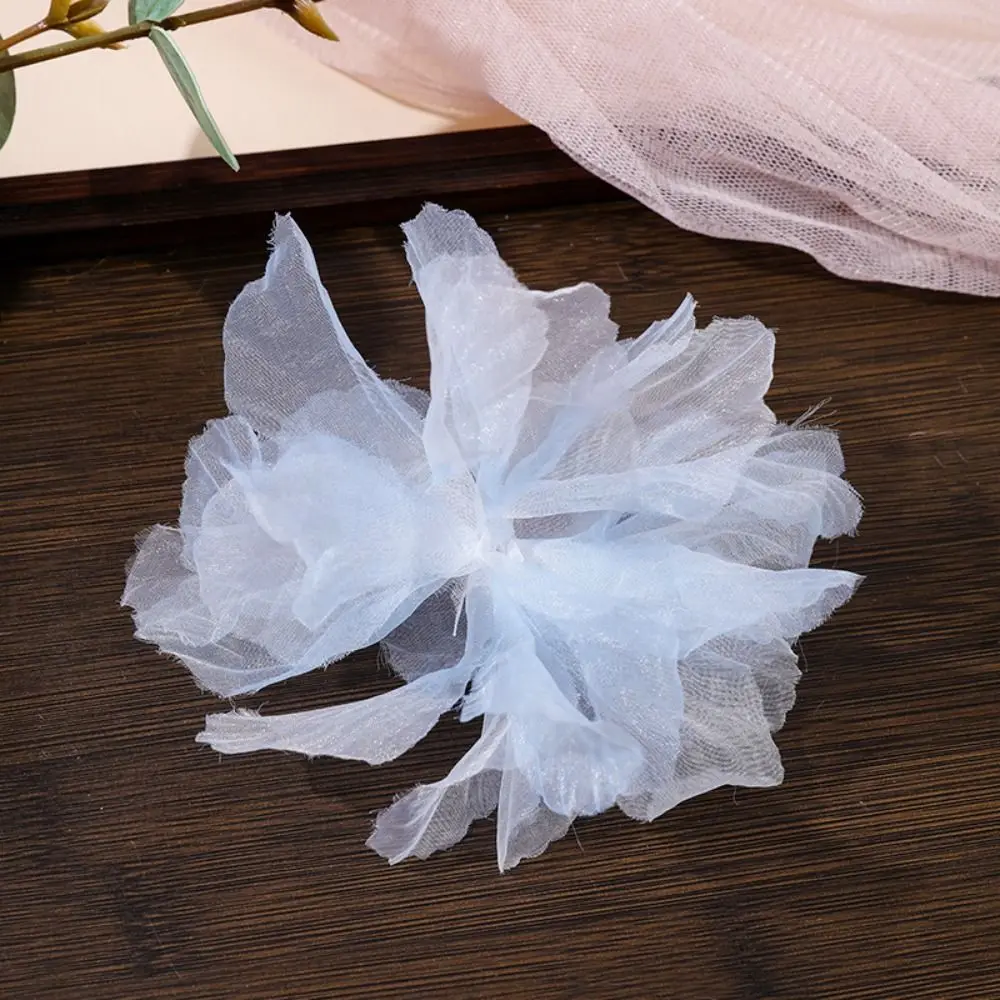 10pcs 3D Organza Flower Patches Multilayer DIY Crafts Cloth Patch Handmade Blossoms Cloth Applique Dress Decoration