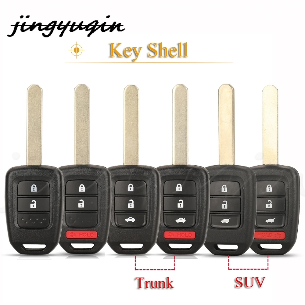 

Jingyuqin 10pcs 2/3Buttons Replacement Remote Car Key Shell Case Fob For Honda Accord Cr-v Fit Xrv Vezel City Jazz Civic Hrv Frv