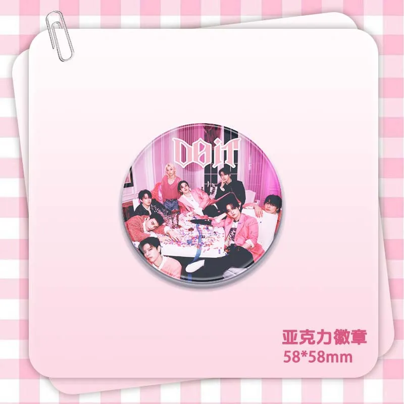 58 مللي متر شريط جديد الضالة الاطفال شارة أكريليك "DO IT" ألبوم جديد فانغ يمكن هان التعبئة والتغليف الديكور Skzoo ستار المحيطة #2