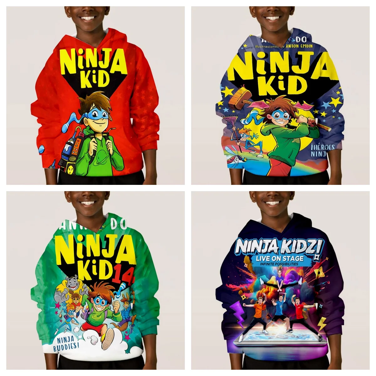 

Y2k NINJA KIDZ Teen Casual Hoodie Sweatershirt Boys Hooded Girls Hoodied Fashion Novel Clothes Spring Summer Long Sleeve Costume