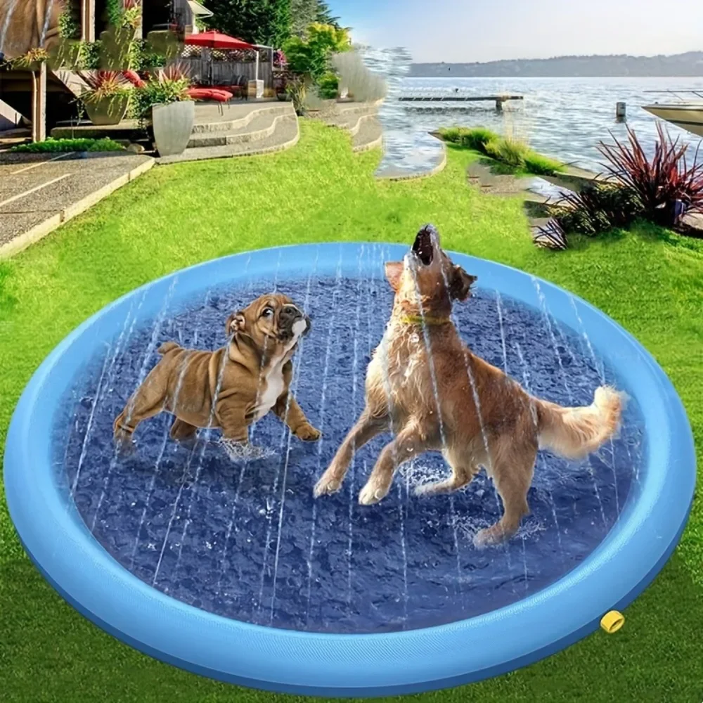 Dog Splash Pad, Fun Outdoor Dog Pool, Outdoor Paddle Toys for Summer Outdoor Water Games