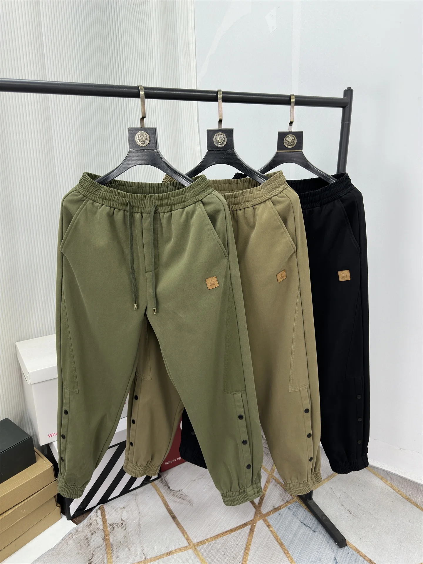 

Мужские повседневные брюки из чистого хлопка Thiened Fce, теплые зимние и осенние модные рабочие брюки Harlan Sle, брюки для отдыха с манжетами