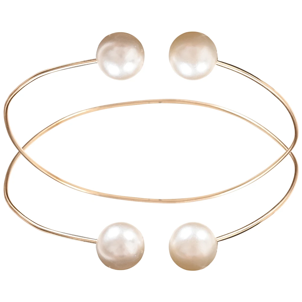

2Pcs Alloy Curtain Tiebacks Pearl Design Decorative Holdbacks for Curtains Living Room Bedroom Window Drapes Fixing Buckles