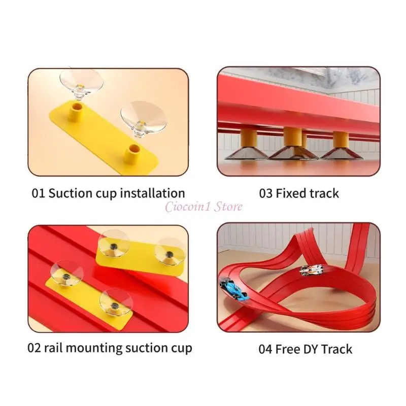 Y1ub Aluminum Loy Racing Car Brinquedos carros com Física Baseada Track Kids Presente