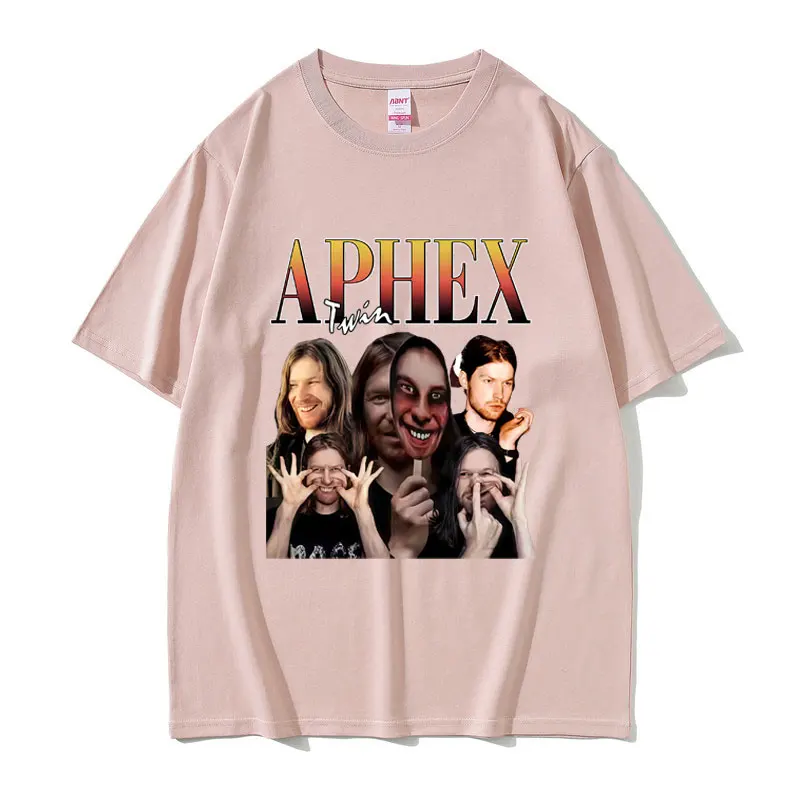 Singer Aphex Twin Graphic T-shirt Men Women Fashion Casual Oversized T Shirts Unisex Vintage Short Sleeve Male Soft Cotton Tees