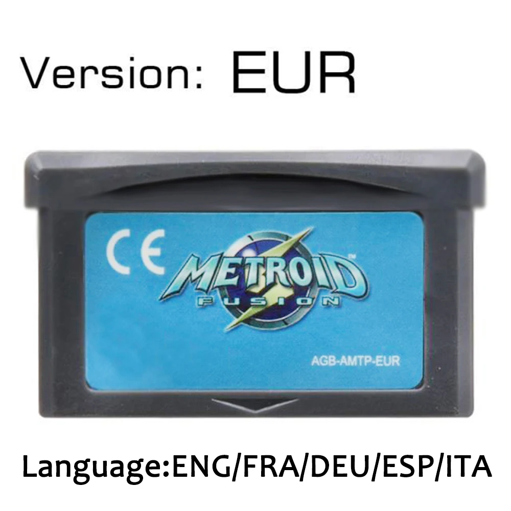 GBA Game Cartridge 32 Bit Video Game Console Card  Fusion Zero Mission USA EUR Version