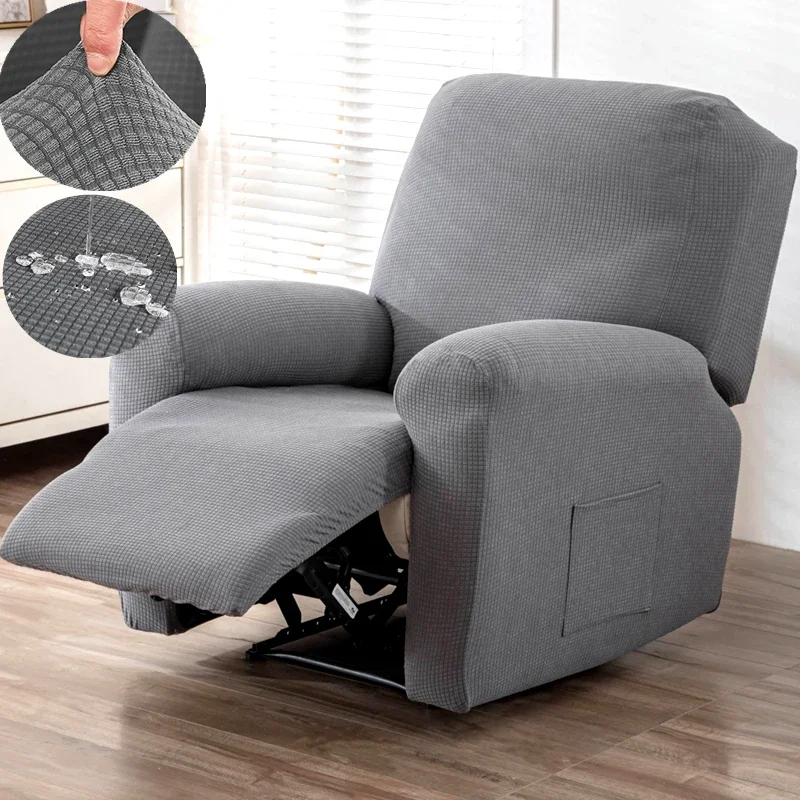 1/2/3 Seater Waterproof Elastic Recliner Sofa Cover Stretch  Chair Covers Removable Couch Armchair Slipcovers Home view 3