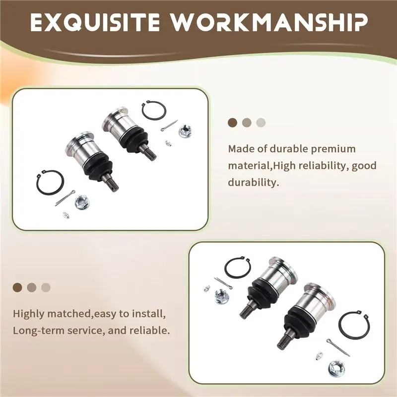 1Pair Correction Front Upper Ball Joint Left Right Set 1.0 Inches (25 Mm) For Land Cruiser Prado 120 150 2002-2019