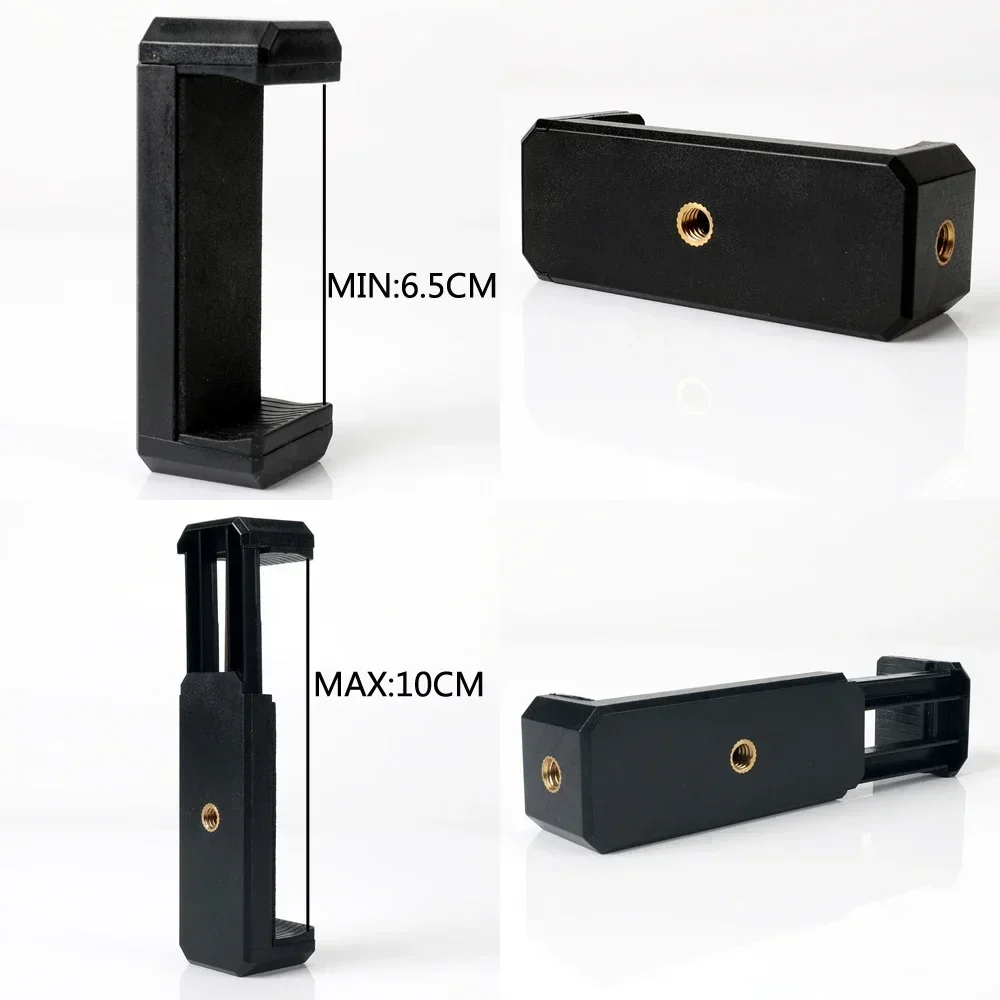 Two-Hole Mobile Phone Clip Adapter Mobile Phone Tripod Clip Cellphone Holder Tripod Mount Desk Stand Bracket Clip Tripod Adapter