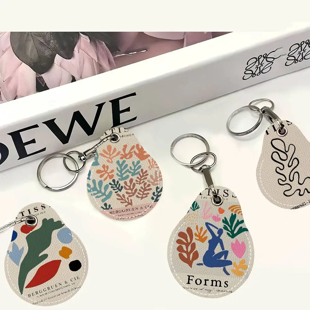 الشمال مجردة الملونة زهرة ماتيس اليابان حامل بطاقة الوصول المائية الصغيرة مصعد بطاقة الاستشعار قطرة بطاقة حامي المفاتيح #1