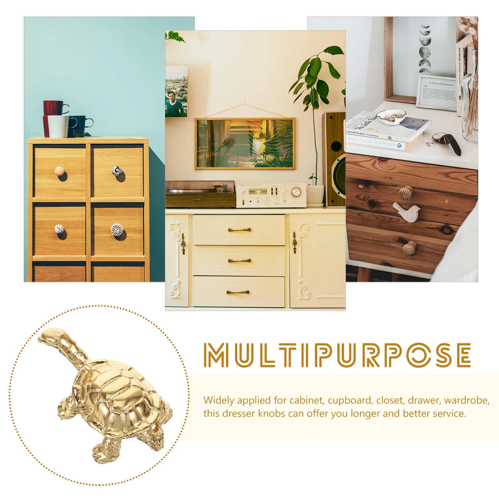 

Brass Cabinet Knobs Turtle Handles For Drawers Wardrobe Dresser Cupboard Closet Door Pulls Small Metal Home