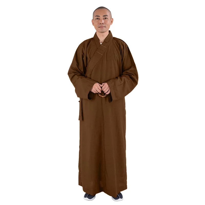 ملابس الراهب الصينية التقليدية عالية الجودة أردية طويلة للبوذية ملابس بوذية للبالغين الرجال ثوب التأمل Haiqing #1
