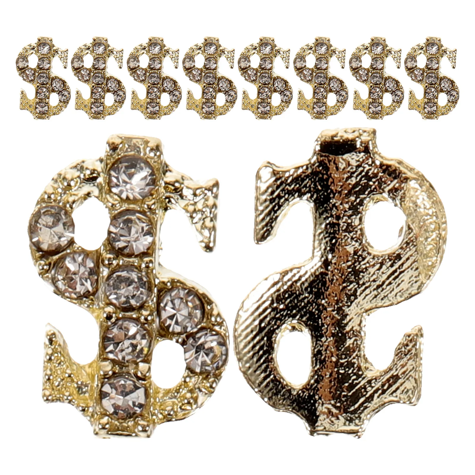 

20pcs Dollar Sign Women Metal Art Charms Creative Decorations Cute Nail Gems Manicure Accessories For Christmas Wedding Prom