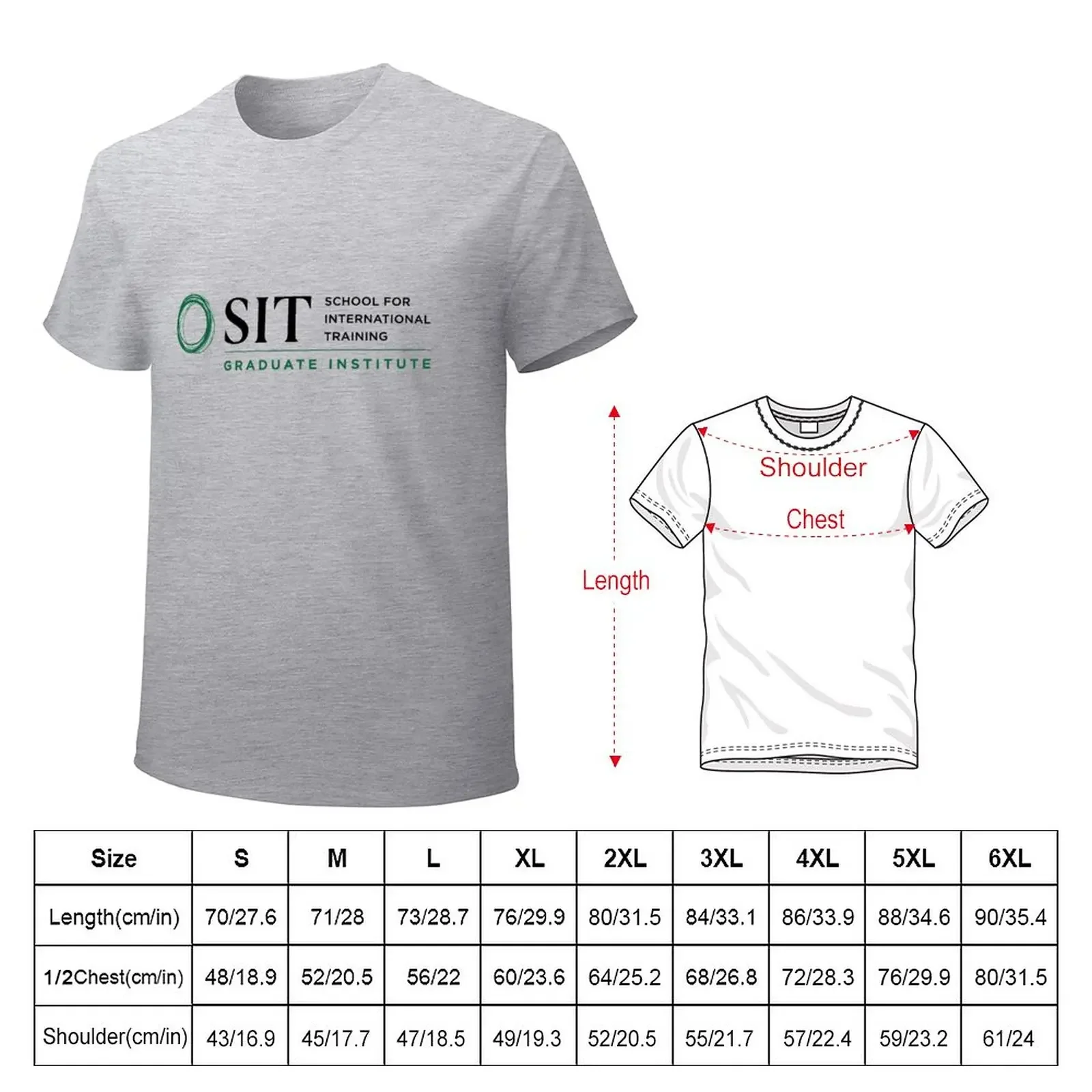 SIT Graduate Institute T-Shirt oversizeds quick-drying boys whites clothes for men Short sleeve tee funnys men graphic t shirts