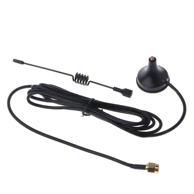 2024 New 433MHz Antenna 5dbi Male RG174 Cable GSM GPRS 1.5M Magnetic Base For Ham Radio