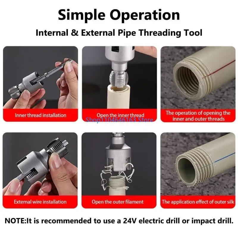Multifunctional Heavy Duty Reusable Threading Maker Tool Set For PVC Pipe 2pcs