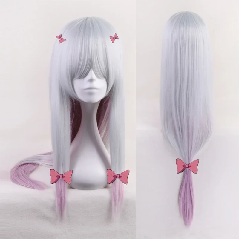 Izumi Sagiri cosplay wig Eromanga Sensei play wigs for women Halloween costume synthetic hair perucas wig cap 5 pink hairpins