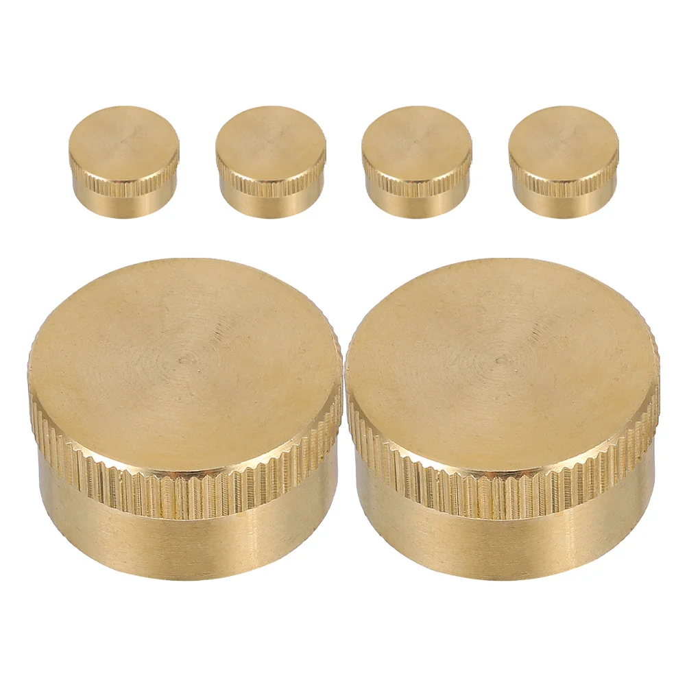 

6Pcs Leakproof Brass Propane Tank Caps Refill Sealing Lids Metal Gas Cylinder Camping Accessories Refill Caps Brass Gas Tank Cap