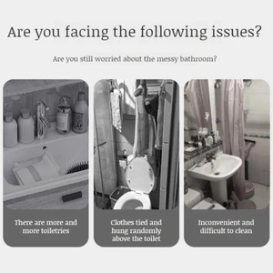 رف تخزين المرحاض متعدد الطبقات ، خالي من الحفر ، رف غسالة ، رف مطبخ ، قائم على الأرض ، توفير مساحة ، اكسسوارات الحمام أفضل 8 مبيعات دعم للغسالات - رقم 4