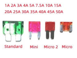 Bezpieczniki standardowy Mini Micro 2 bezpiecznik samochodowy 2A 3A 5A 7.5A 10A 15A 20A 25A 30A 35A 40A Amp klip zestaw bezpieczników dla samochodów ciężarowych Mini małych średnich