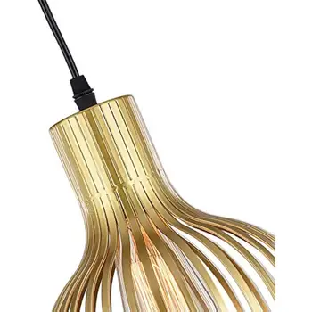 現代吊燈迷你吊燈工業風金色金屬籠罩吊燈,適用於廚房中島、吧台、客廳 10 best sales 工業光澤 - №9