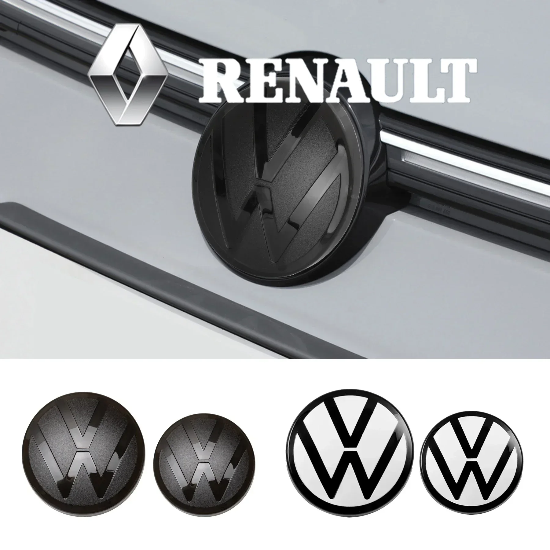 1/2 шт. Накладка на решетку радиатора и эмблему багажника для Volkswagen Golf 6 Mk6, Golf 7, 7.5, 8 VARIANT, VW Polo 2013-2023