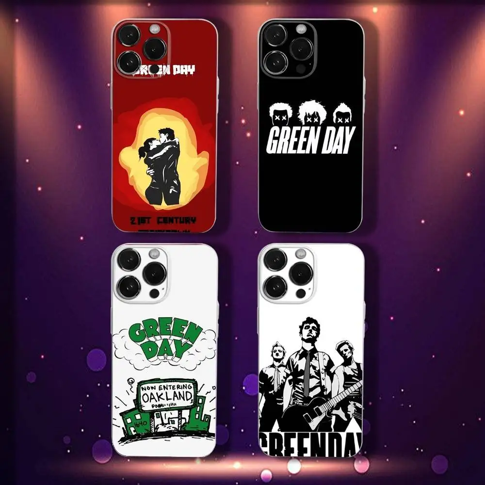 

G-Greens Band D-Day Phone Case For iPhone 17,16,15,14,13,12,11 Pro,Max,Plus,X,XS,XR,SE4,E Mini Transparent Soft Cover