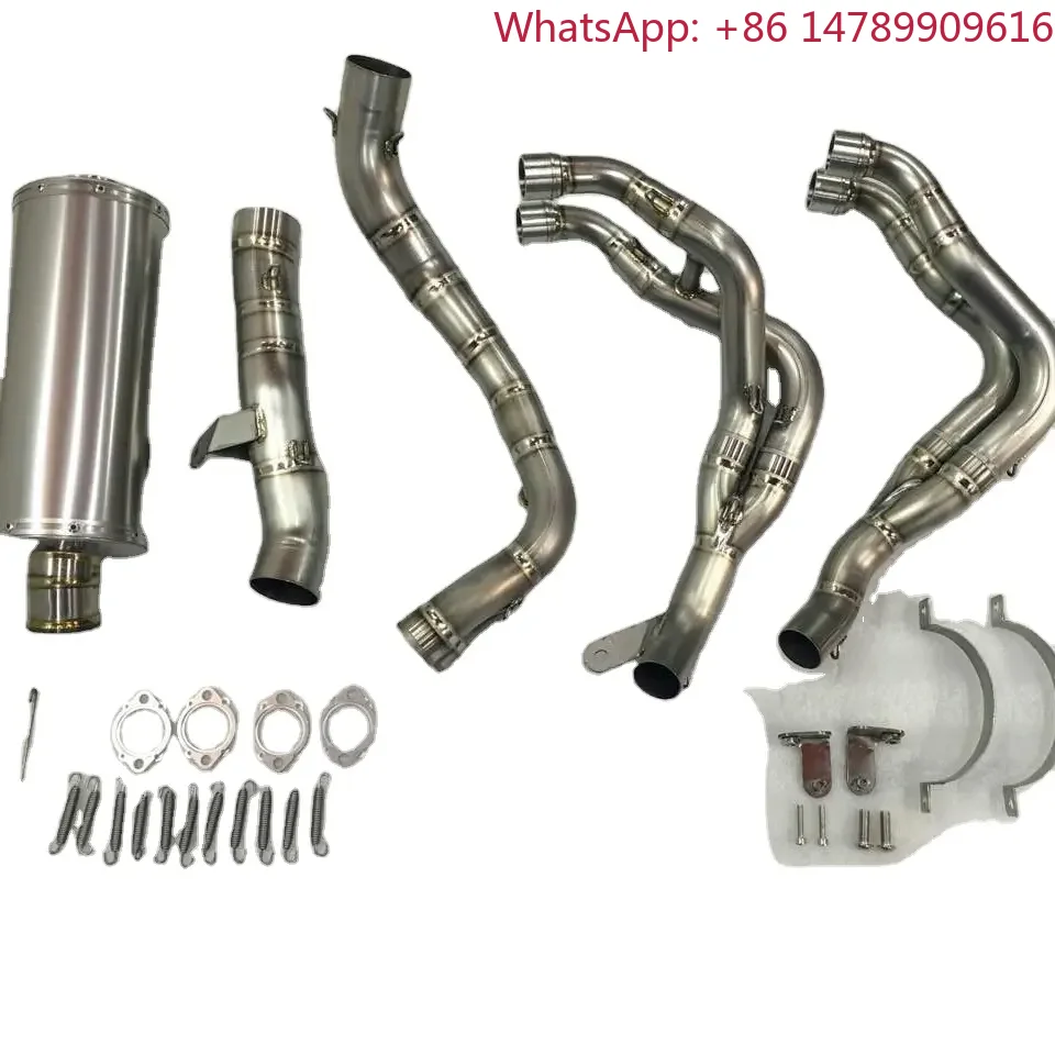High Performance Motorcycle Titanium Exhaust Pipe System For 660cc Sport Bike, Stainless Steel Muffler, Racing Escape Accessorie