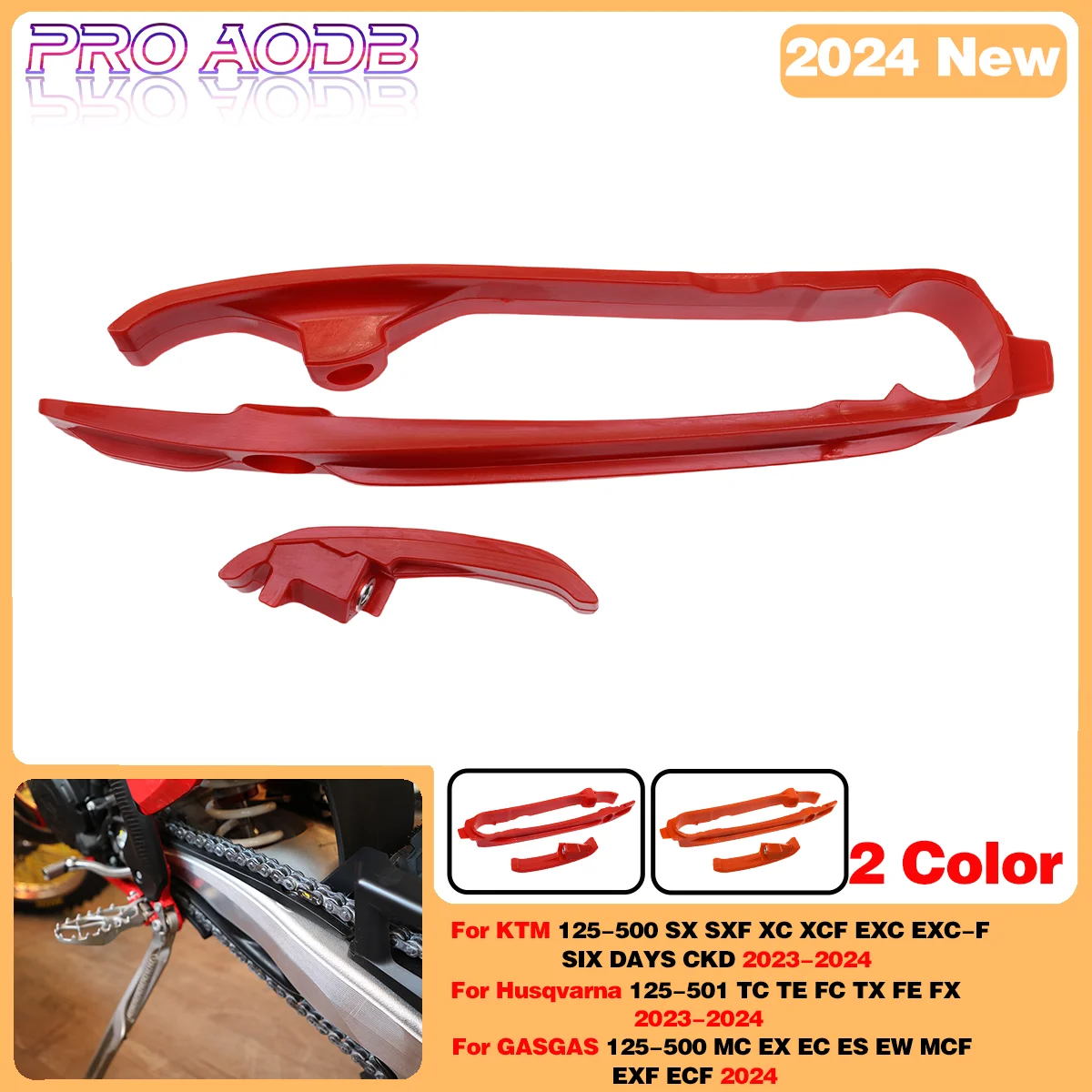 

2024 New Motorcycle Chain Guide Slider Swingarm For Husqvarna 125 150 250 300 350 450 501 TC TE FC TX FE FX 2023 GASGAS EW ES EX