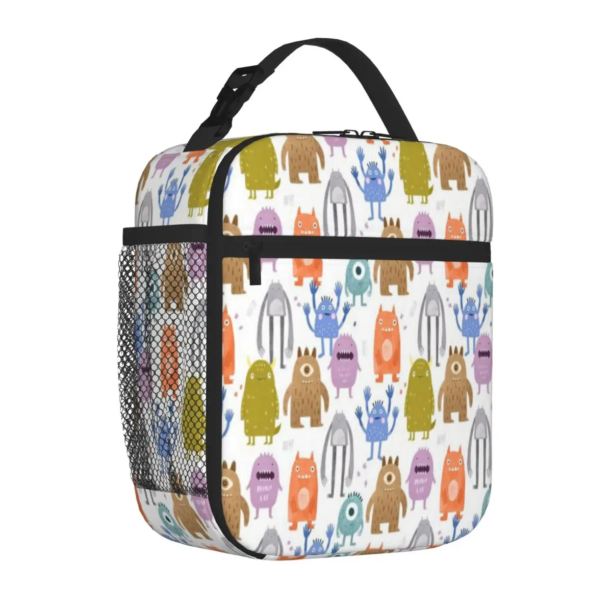 Hot Sale Little Monsters Kids Nursery Fruit Print Insulated Snack Tote Kindergarten Snack Cooler Lunch Bag