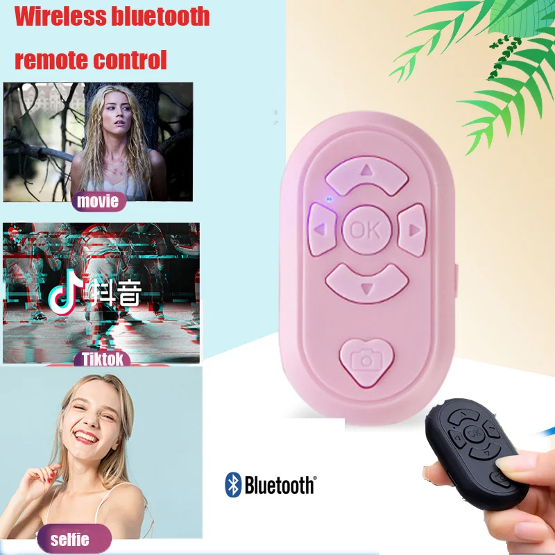 

ZLRLMHY Bluetooth Wireless Remote Control Phone Selfie Video Controller for Android Ios Compatible Remote Button Rechargeable