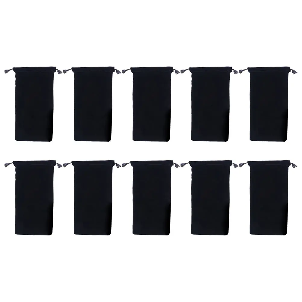 

10 Pcs Watch Storage Bag Jewelry Organizer Portable Travel Flocking Pouch Drawstring Bag Long Lasting Durable Simple Practical
