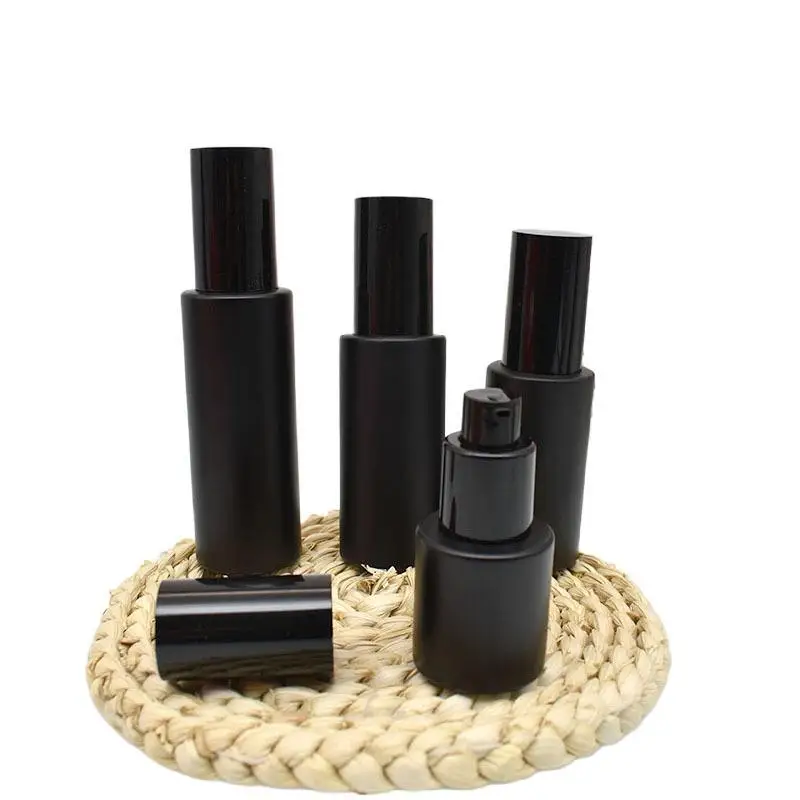 

20/30/40/50/60/80ml Black Matte Glass Spray Bottle Empty Fragrance Perfume Refillable Bottle Cosmetic Container Essential Oil