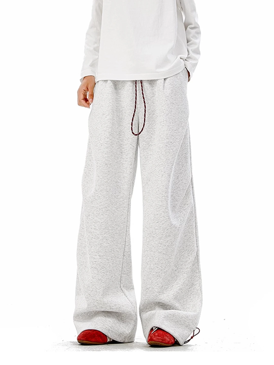 

American Sle Heavyweight Folded Paratrooper Wide Leg Sweatpants Men's 2025 Autumn Trend Loose Drape Casual Sports Pants